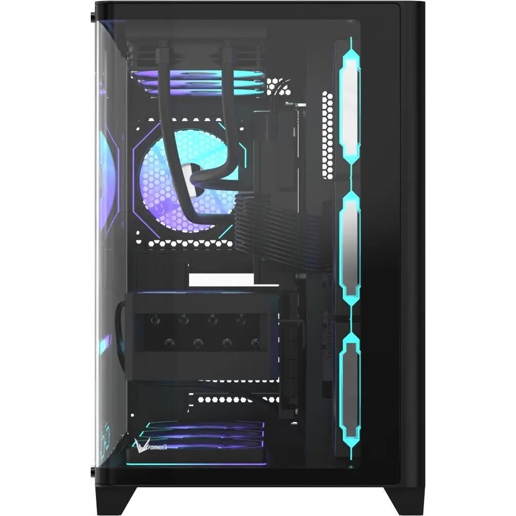 Корпус AeroCool / Formula Crystal U2 Floe черный без БП ATX 1xUSB2.0 1xUSB3.0 1xUSB3.1 audio bott PS