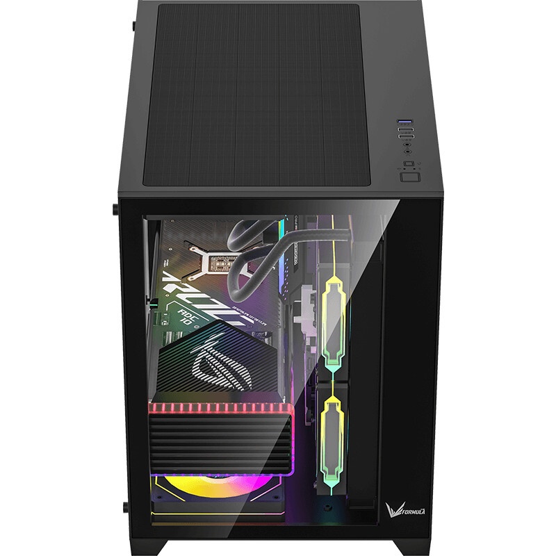 Корпус AeroCool / Formula Crystal U2 Floe черный без БП ATX 1xUSB2.0 1xUSB3.0 1xUSB3.1 audio bott PS