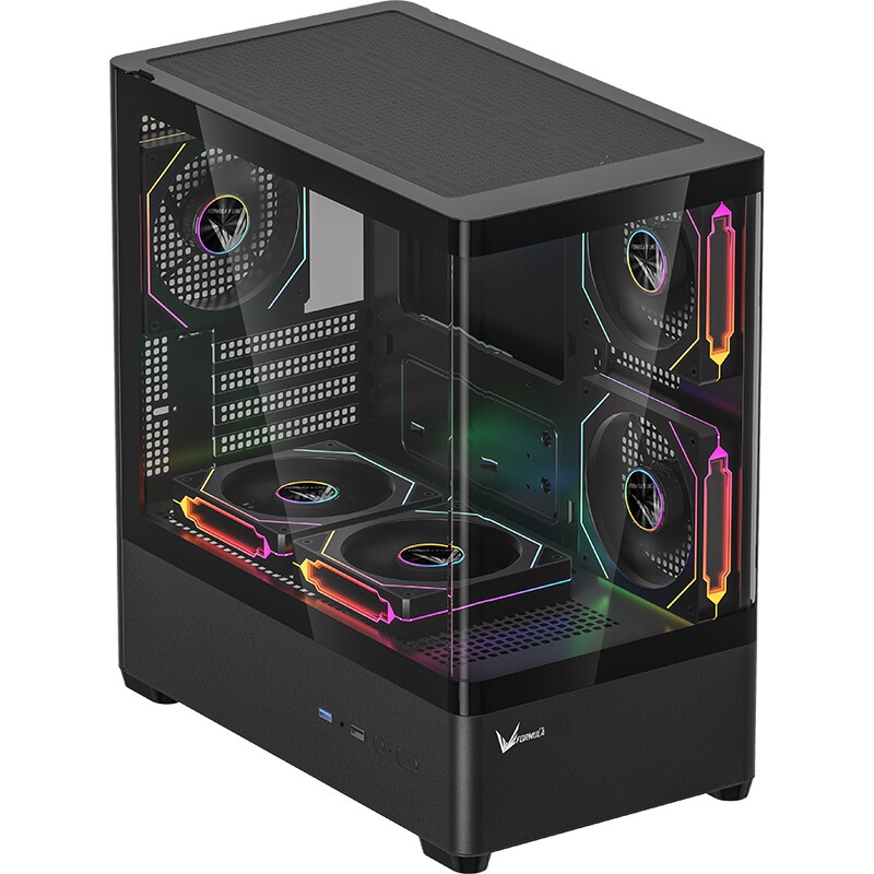 Корпус AeroCool / Formula Crystal U2M Floe черный без БП mATX 1xUSB3.0 1xUSB3.1 audio bott PSU
