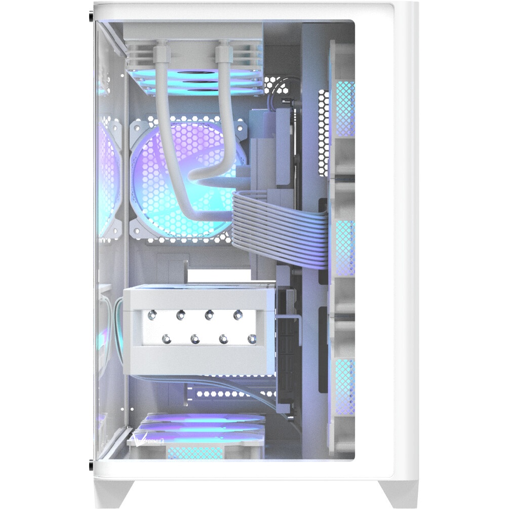 Корпус AeroCool / Formula Crystal U2 белый без БП ATX 1xUSB2.0 1xUSB3.0 1xUSB3.1 audio bott PSU