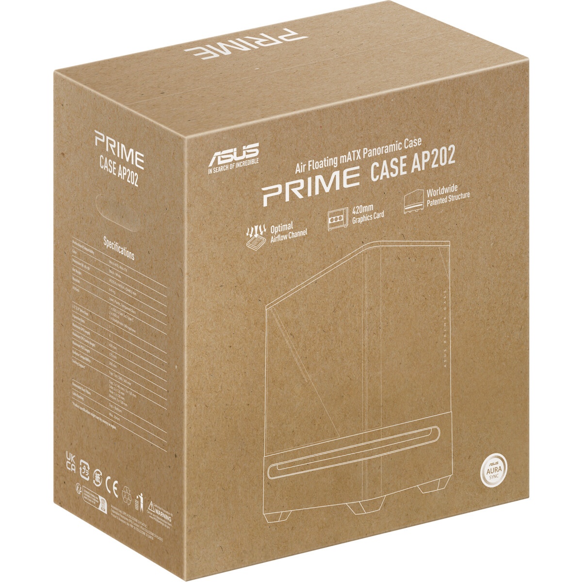 Корпус для ПК ASUS PRIME AP202 TG ARGB BLACK