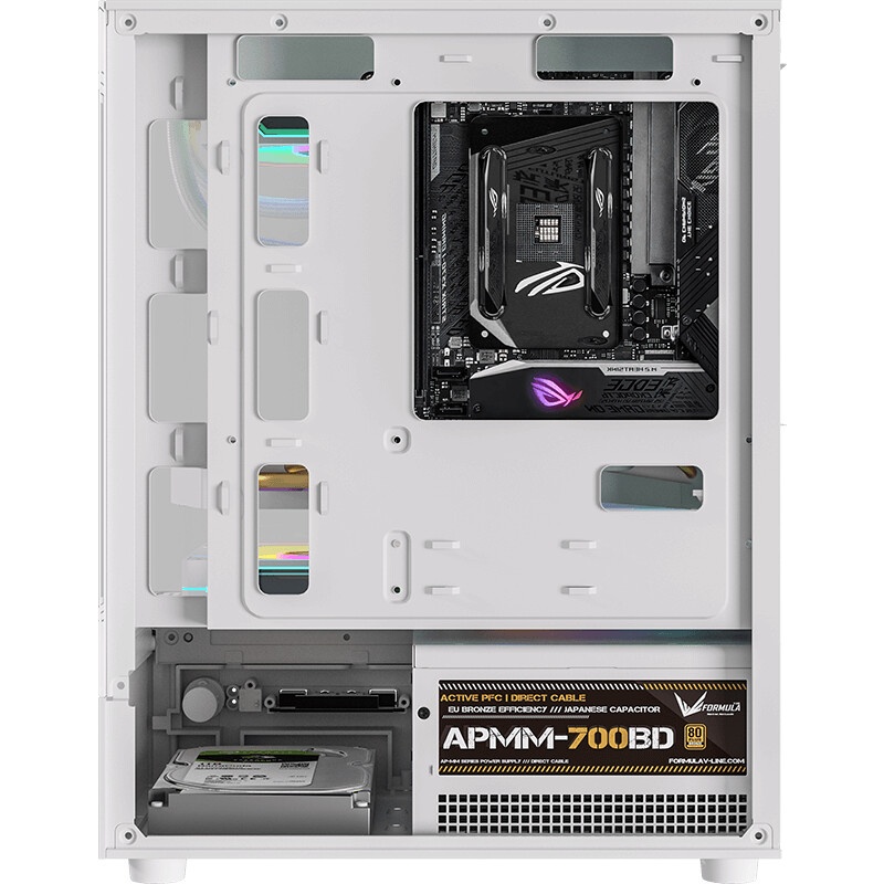Корпус AeroCool / Formula Crystal U2M Floe белый без БП mATX 1xUSB3.0 audio bott PSU
