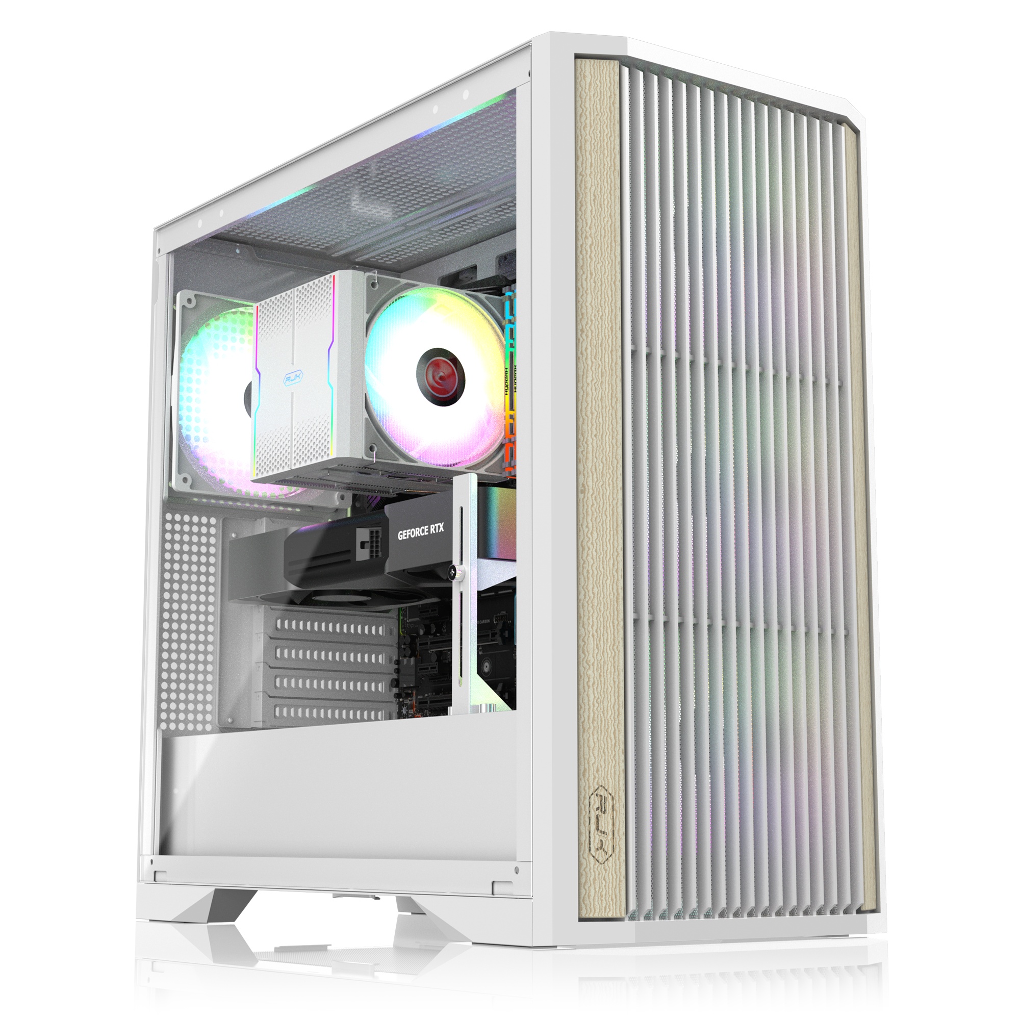 Компьютерный корпус без блока питания/ Case Raijintek AGOS MAX, Midi-Tower, TG, 1x140mm ARGB, 2xUSB