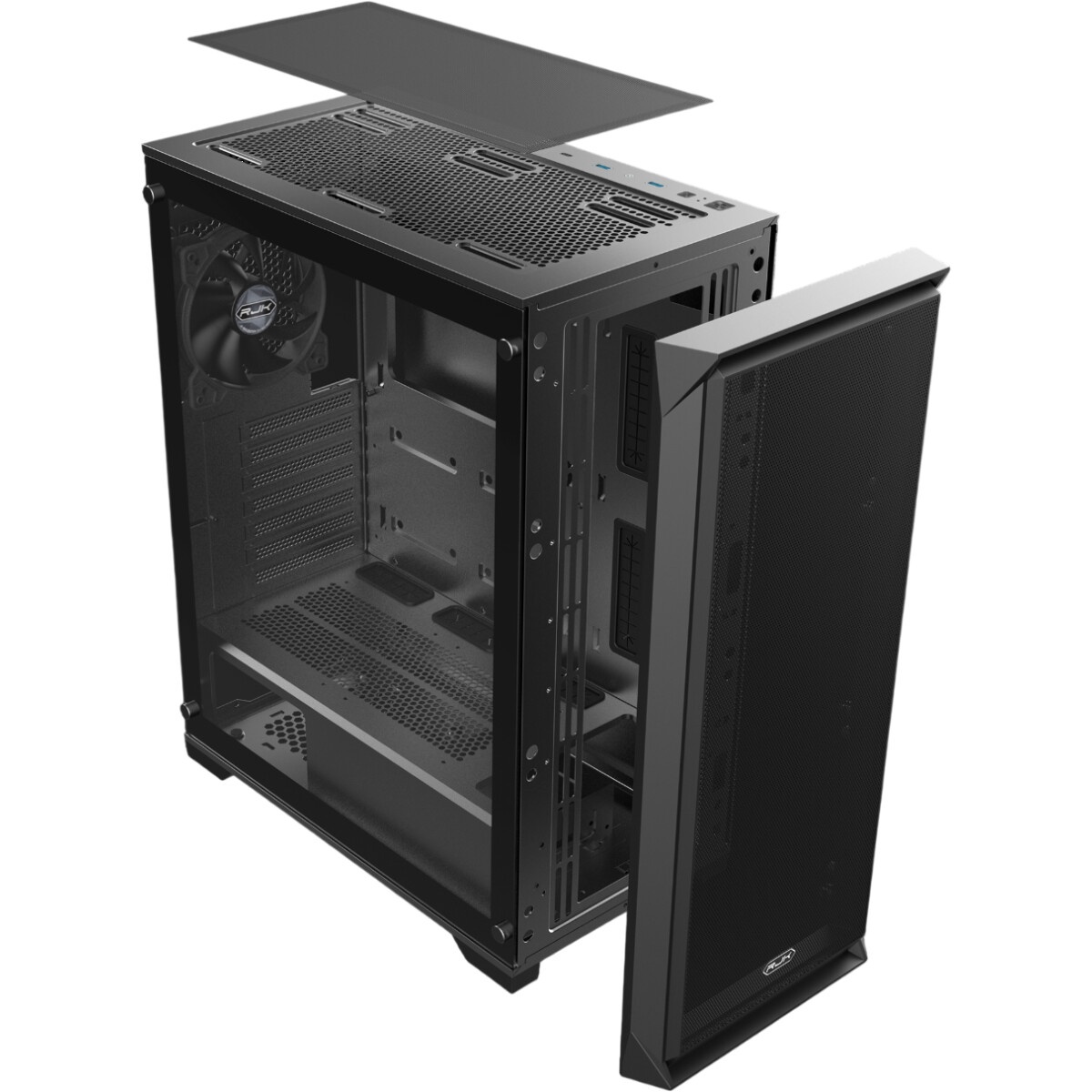 Компьютерный корпус без блока питания Case Raijintek AGOS MAX, Midi-Tower, TG, 1x140mm ARGB, 2xUSB 3