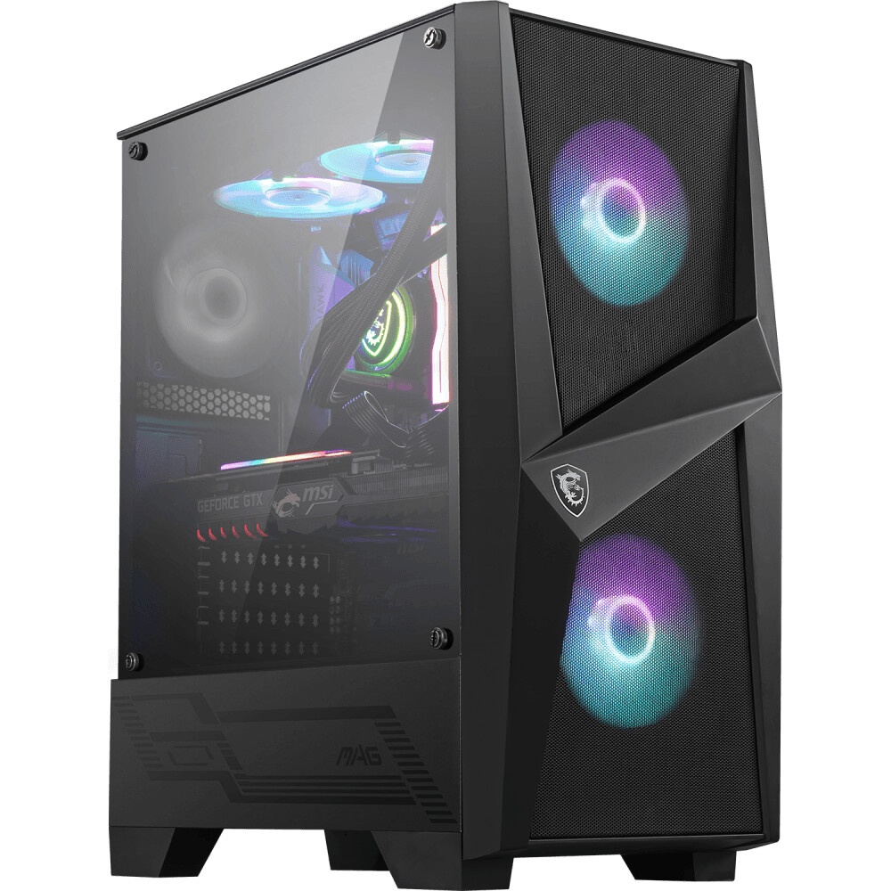 Компьютерный корпус без блока питания Case MSI MAG FORGE 320R AIRFLOW, Midi-Tower, TG, 4x120mm ARGB,