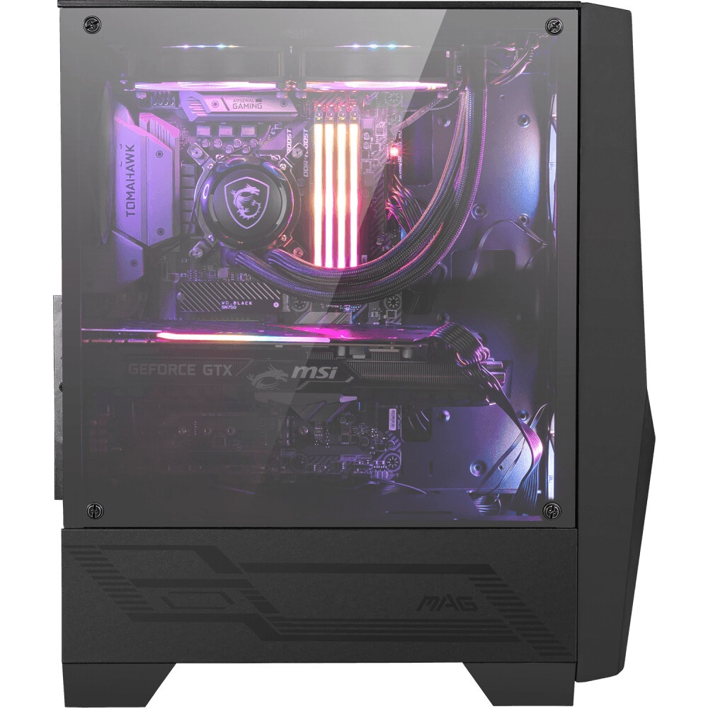 Компьютерный корпус без блока питания Case MSI MAG FORGE 320R AIRFLOW, Midi-Tower, TG, 4x120mm ARGB,