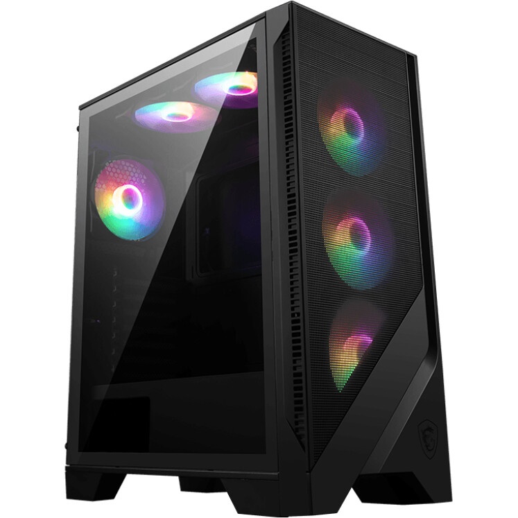Компьютерный корпус без блока питания Case MSI MAG FORGE 320R AIRFLOW, Midi-Tower, TG, 4x120mm ARGB,