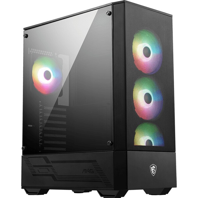 Компьютерный корпус без блока питания Case MSI MAG FORGE 320R AIRFLOW, Midi-Tower, TG, 4x120mm ARGB,