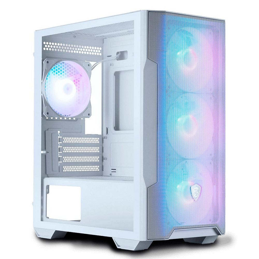 Компьютерный корпус без блока питания Case MSI MAG FORGE M100R, Mini-Tower, TG, 4x120mm ARGB, 2xUSB