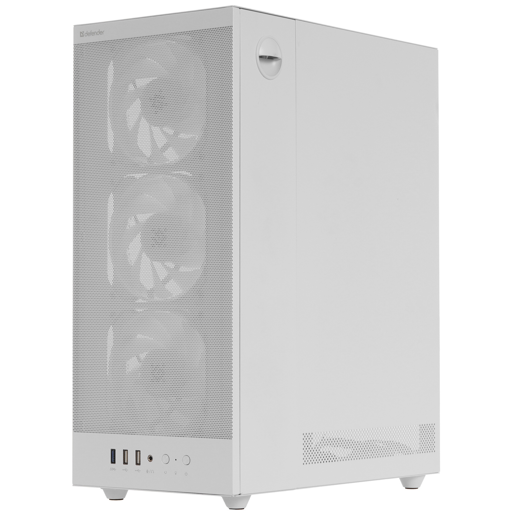 Корпус компьютерный Defender RaptorX белый,ATX,4fans,switch&M/BSync