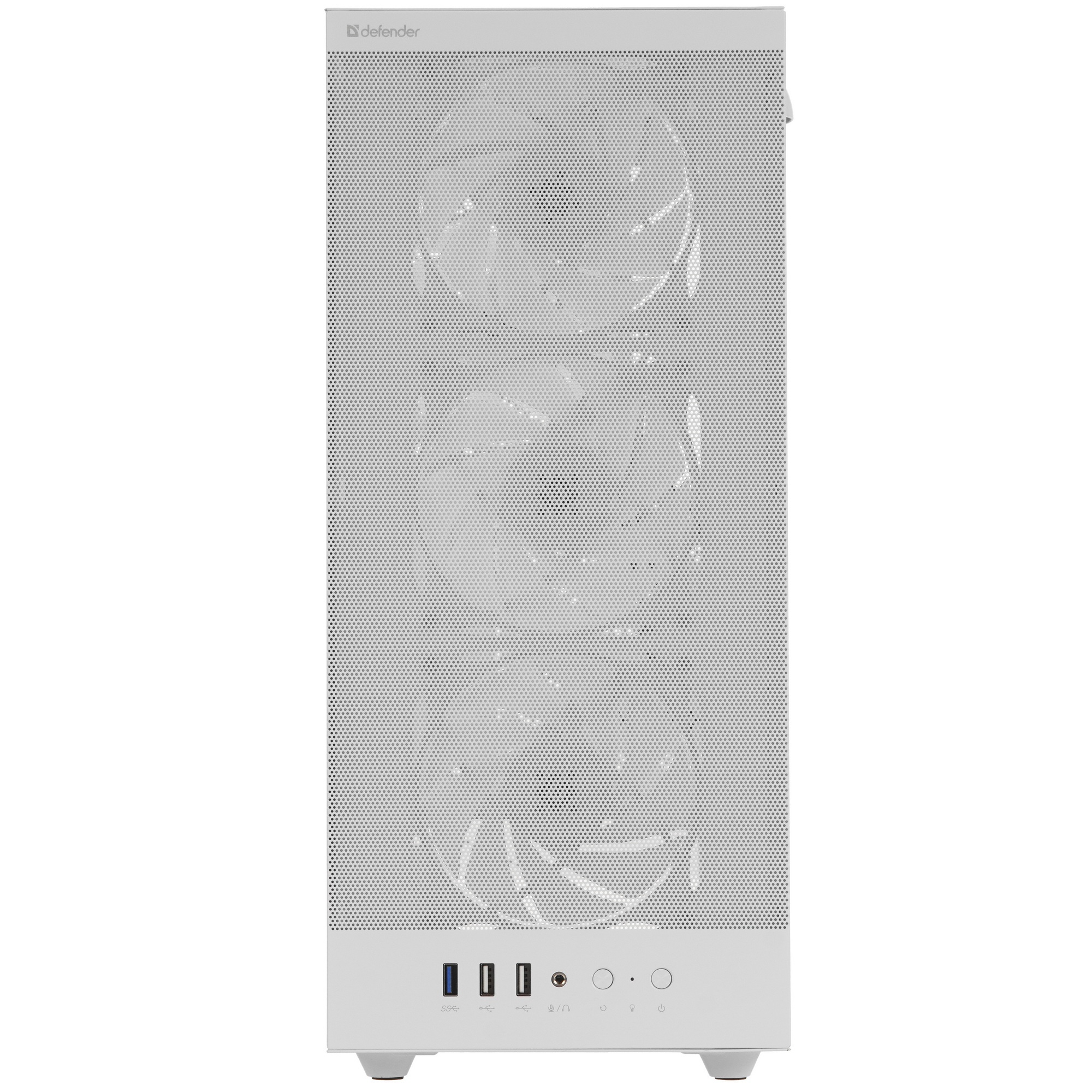 Корпус компьютерный Defender RaptorX белый,ATX,4fans,switch&M/BSync