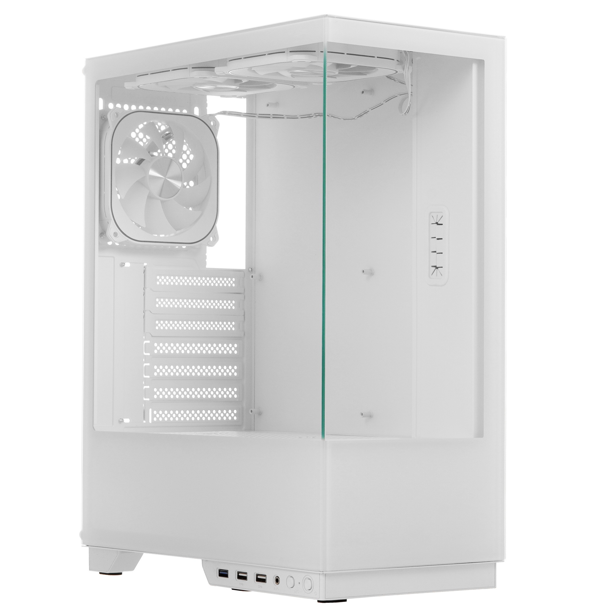 Корпус компьютерный Defender HyperHub белый,ATX,3fans,switch&M/BSync