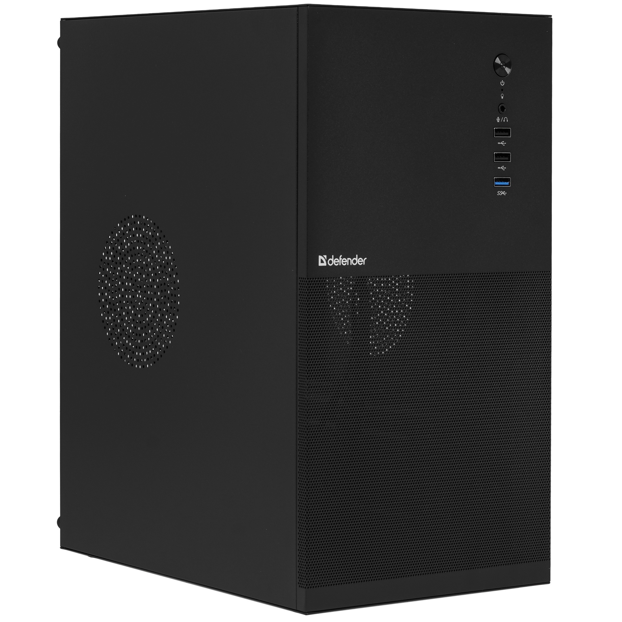 Корпус компьютерный Defender Apex Metal черный, mATX, USB3.0, USB1.1x2