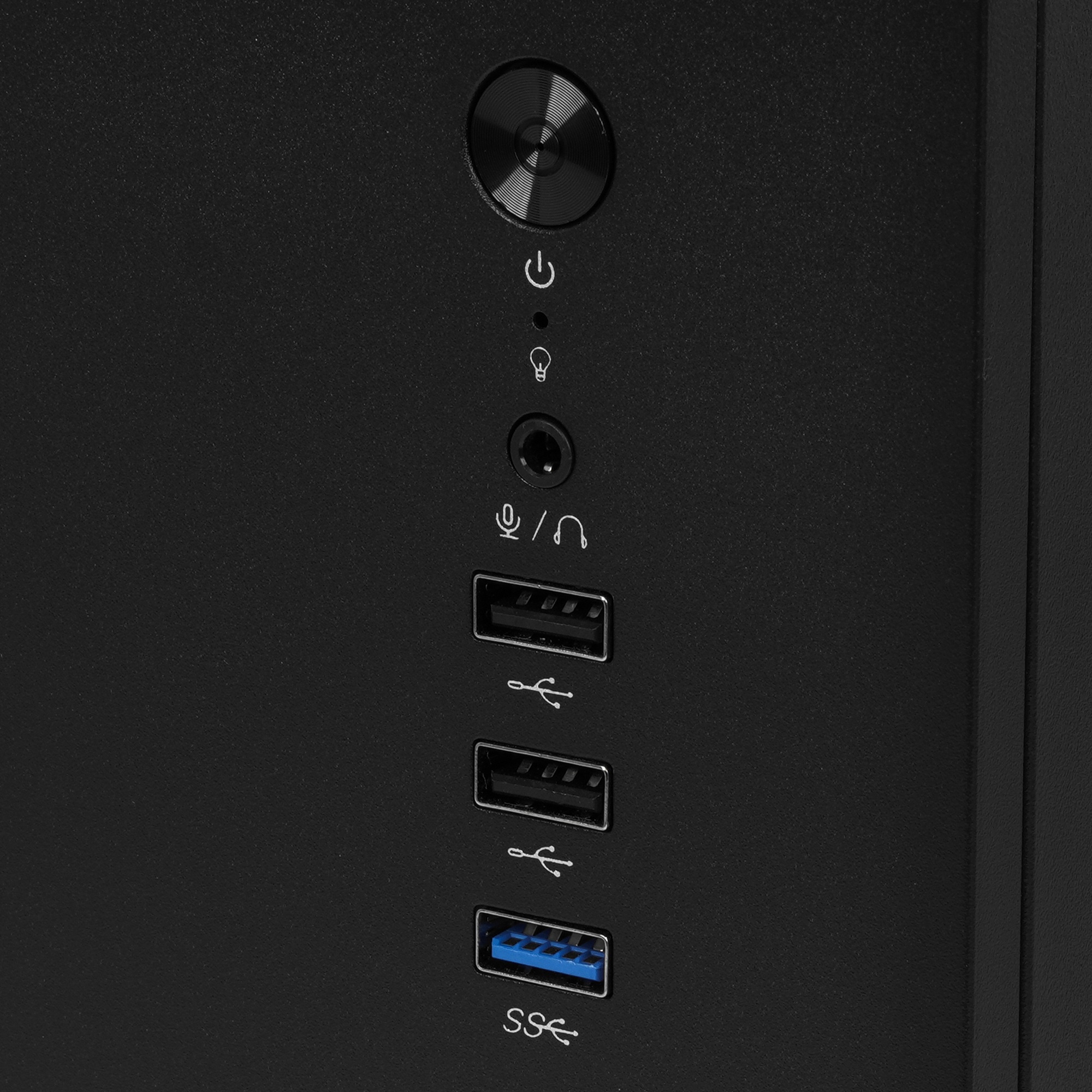 Корпус компьютерный Defender Apex Metal черный, mATX, USB3.0, USB1.1x2