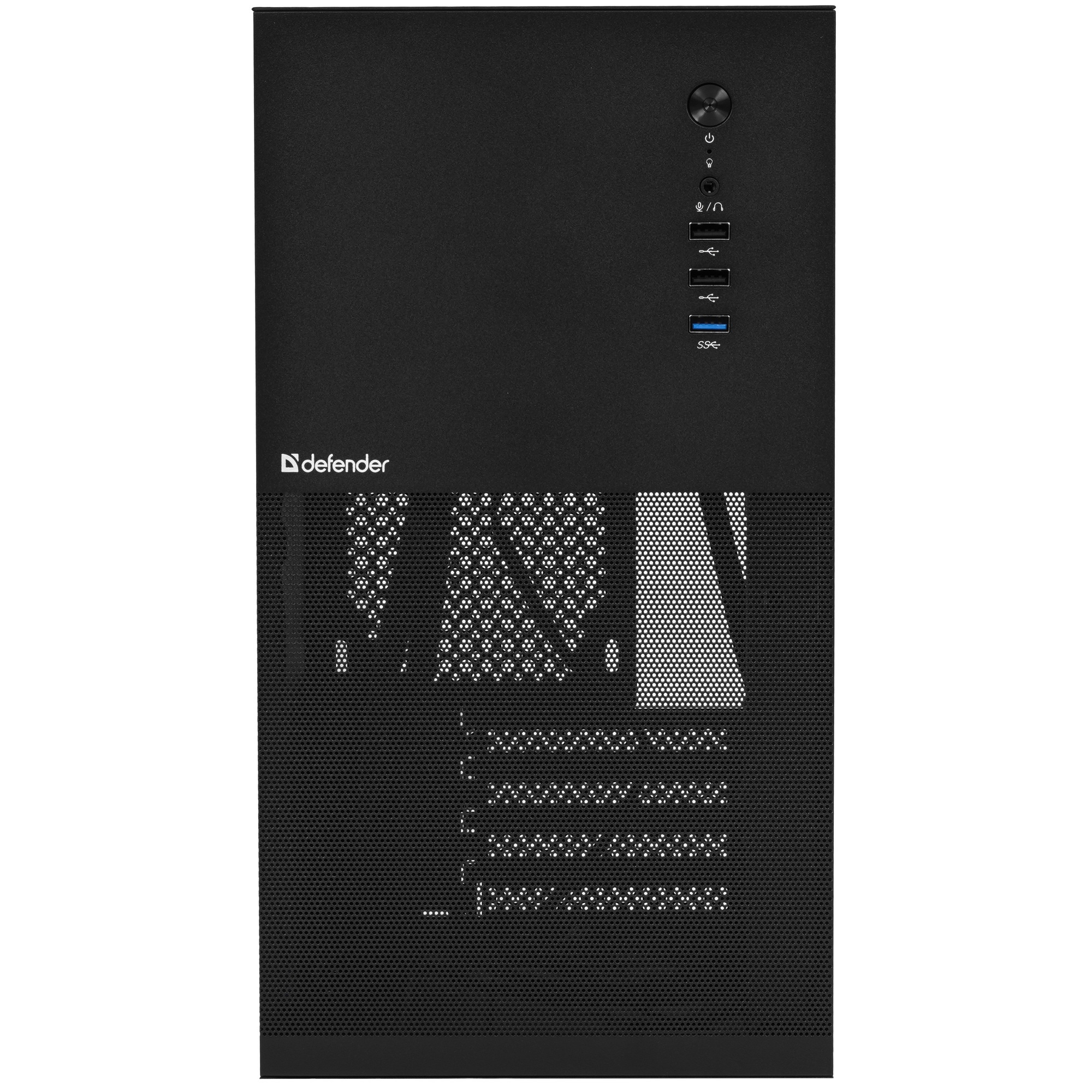 Корпус компьютерный Defender Apex Metal черный, mATX, USB3.0, USB1.1x2