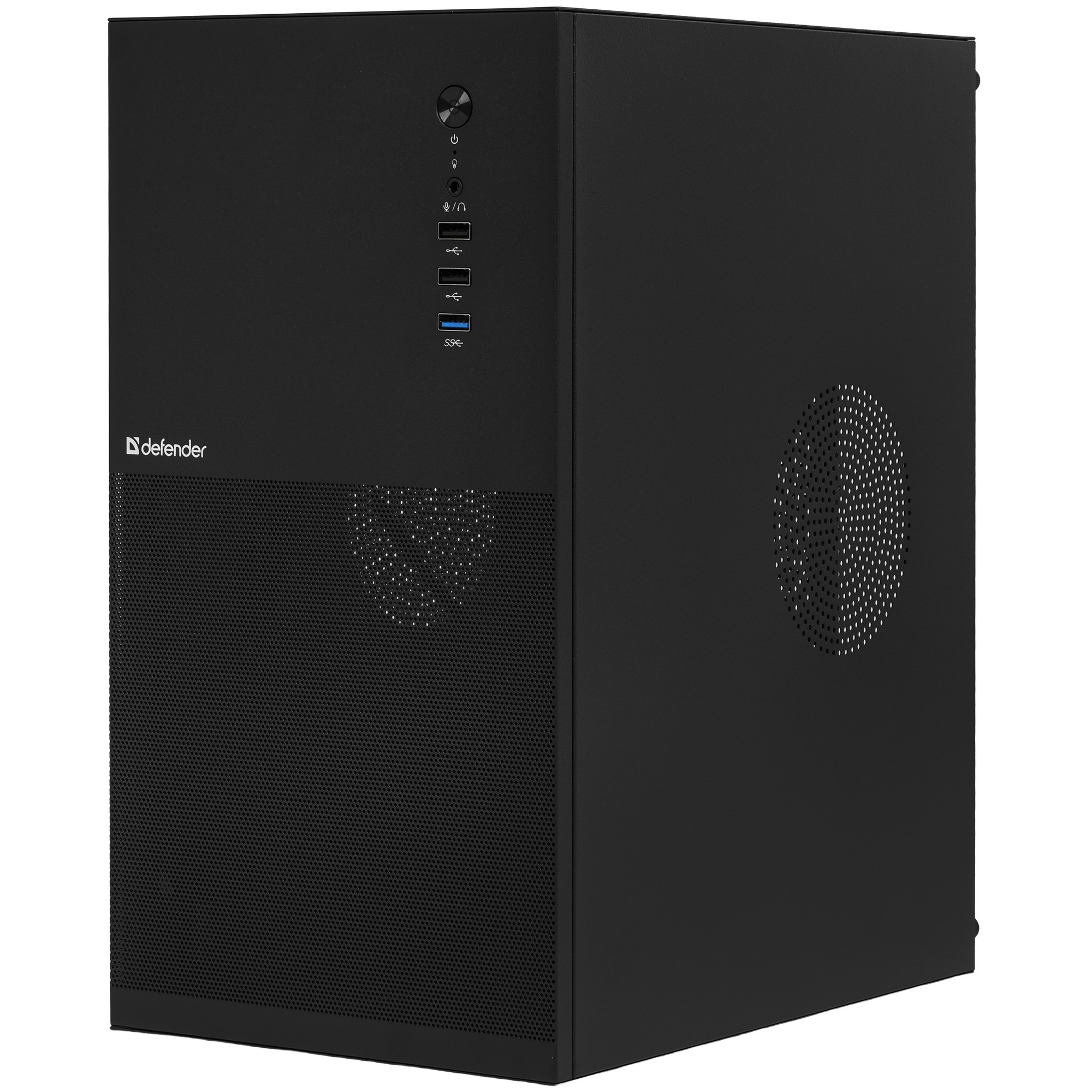 Корпус компьютерный Defender Apex Metal черный, mATX, USB3.0, USB1.1x2