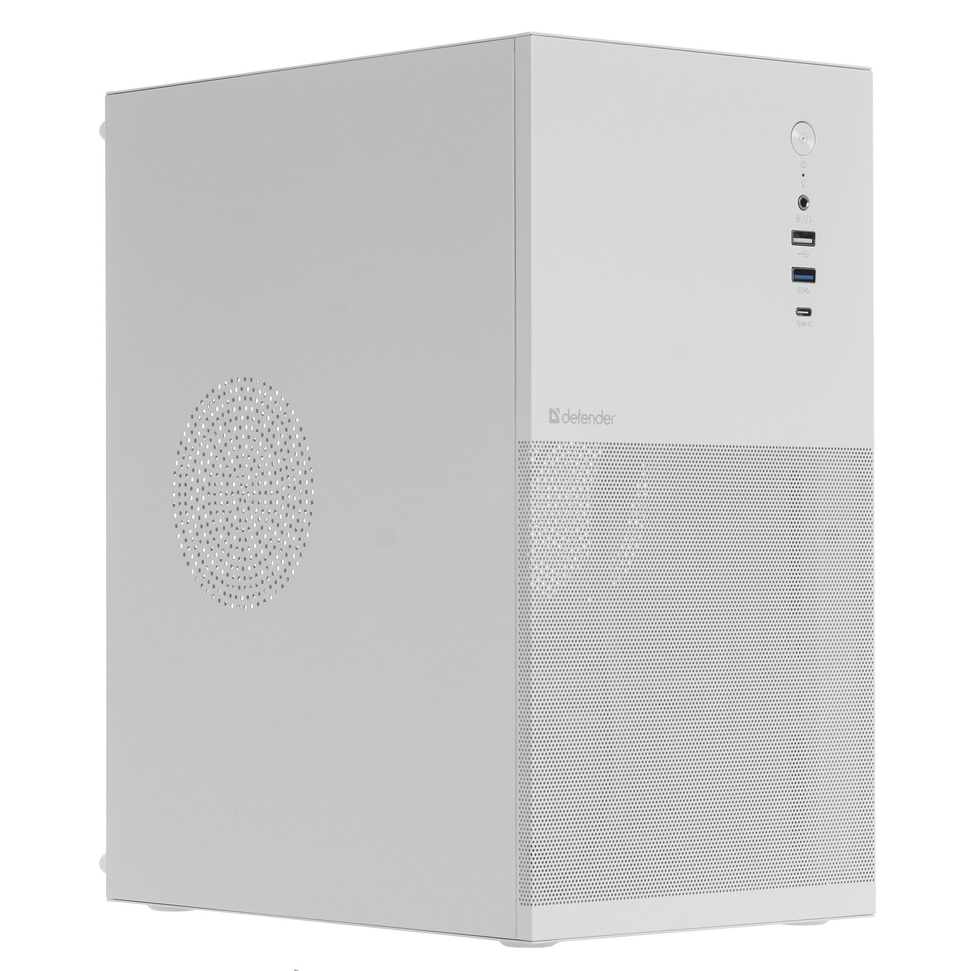 Корпус компьютерный Defender Apex Metal белый, mATX,Type C(3.0),USB3.0