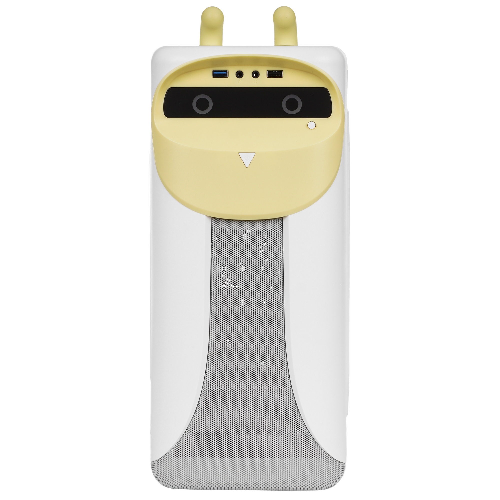 Компьютерный корпус GameMax Cute OWL W-Y без БП (Midi Tower, ATX, Бело-желтый, 1*USB3.0 + 2*USB2.0,