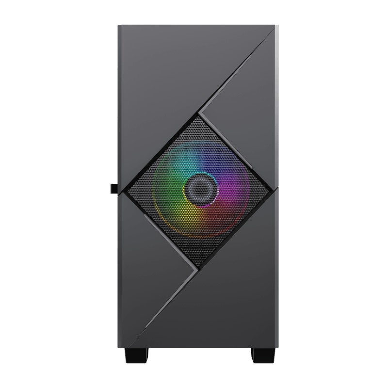 Компьютерный корпус GameMax Cyclops BG без БП (Midi Tower, ATX, Черно-серый., 1*USB2.0 + 1*USB3.0, 2