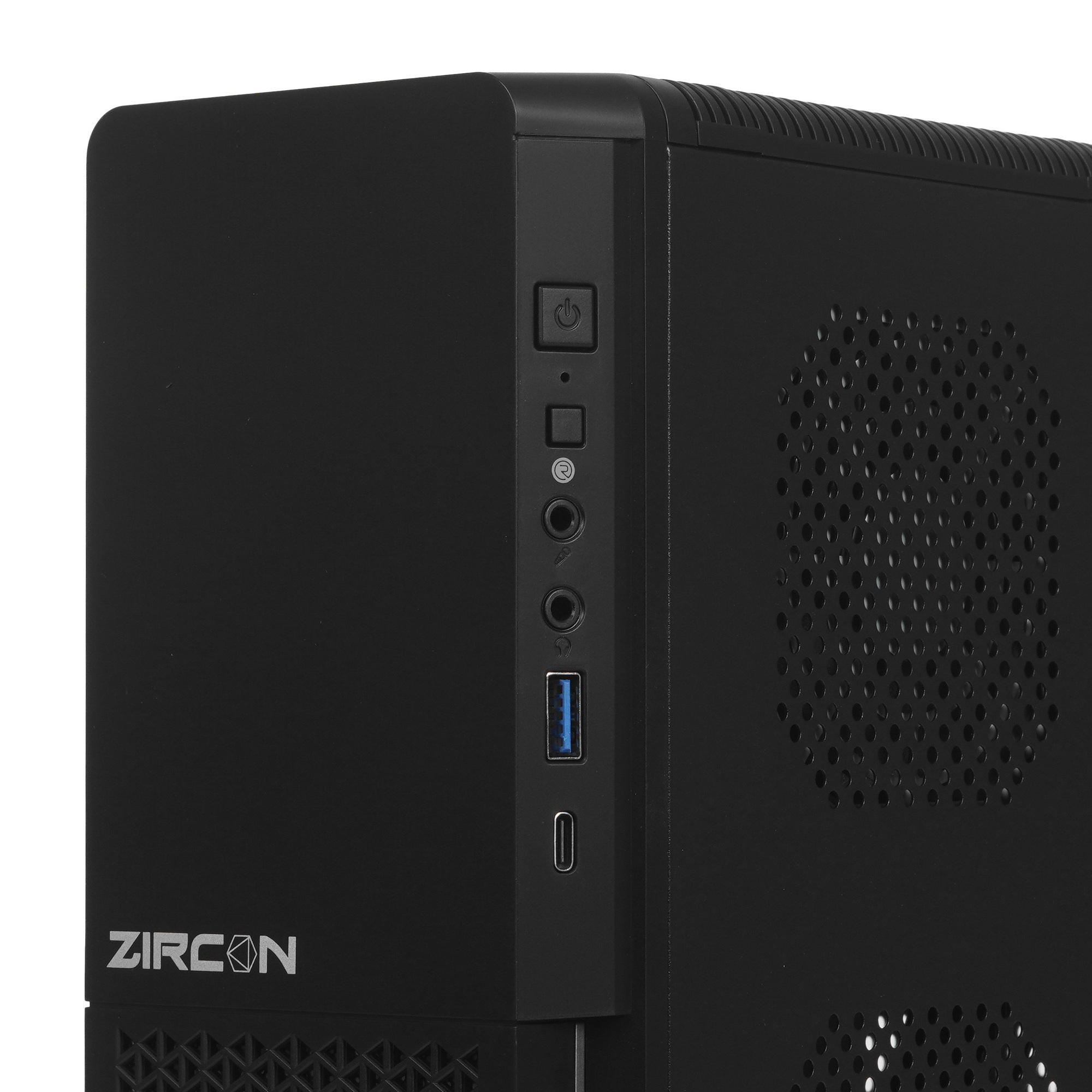 Компьютерный корпус Zircon Desk MINI 300W (Desktop, Micro-ATX, Черн., 1*USB3.0, 1*Type-C, 1*80мм)
