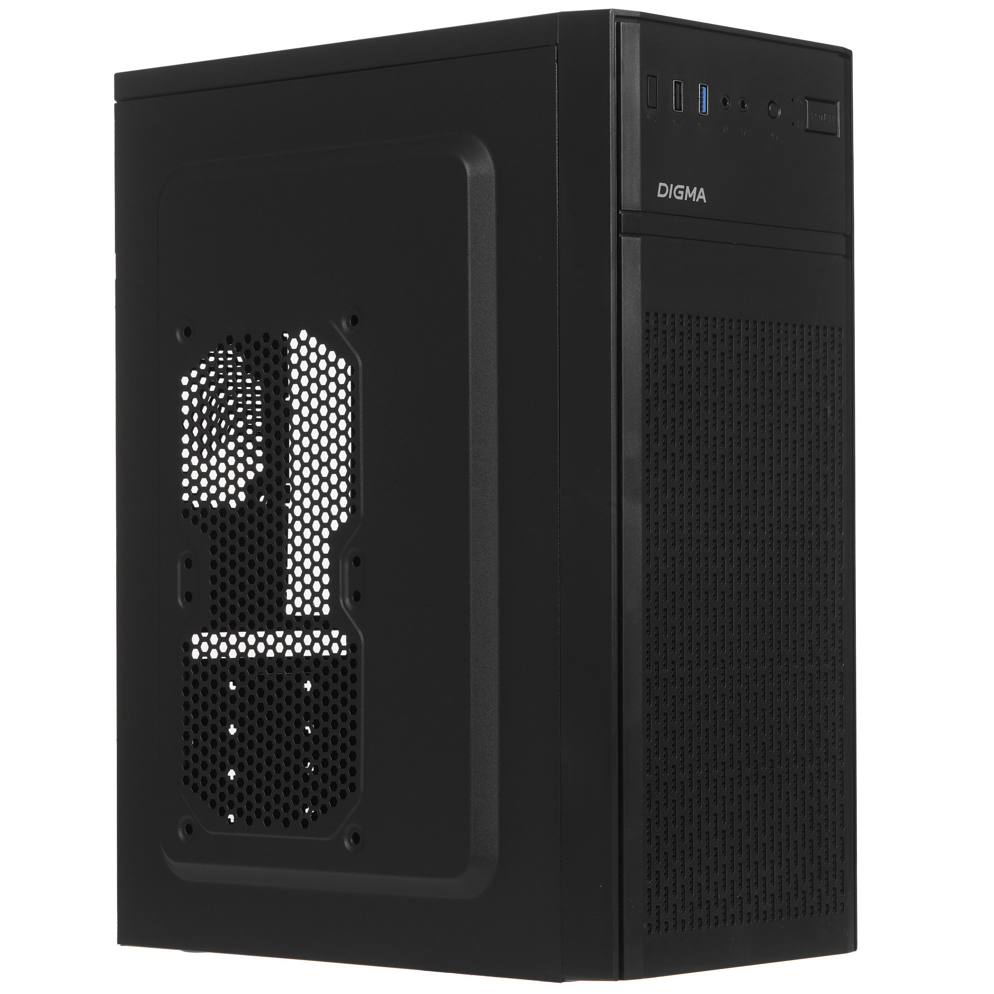 Компьютерный корпус Digma DCC-MD301 черный без БП ATX 1x80mm 4x120mm 1xUSB2.0 1xUSB3.0 audio