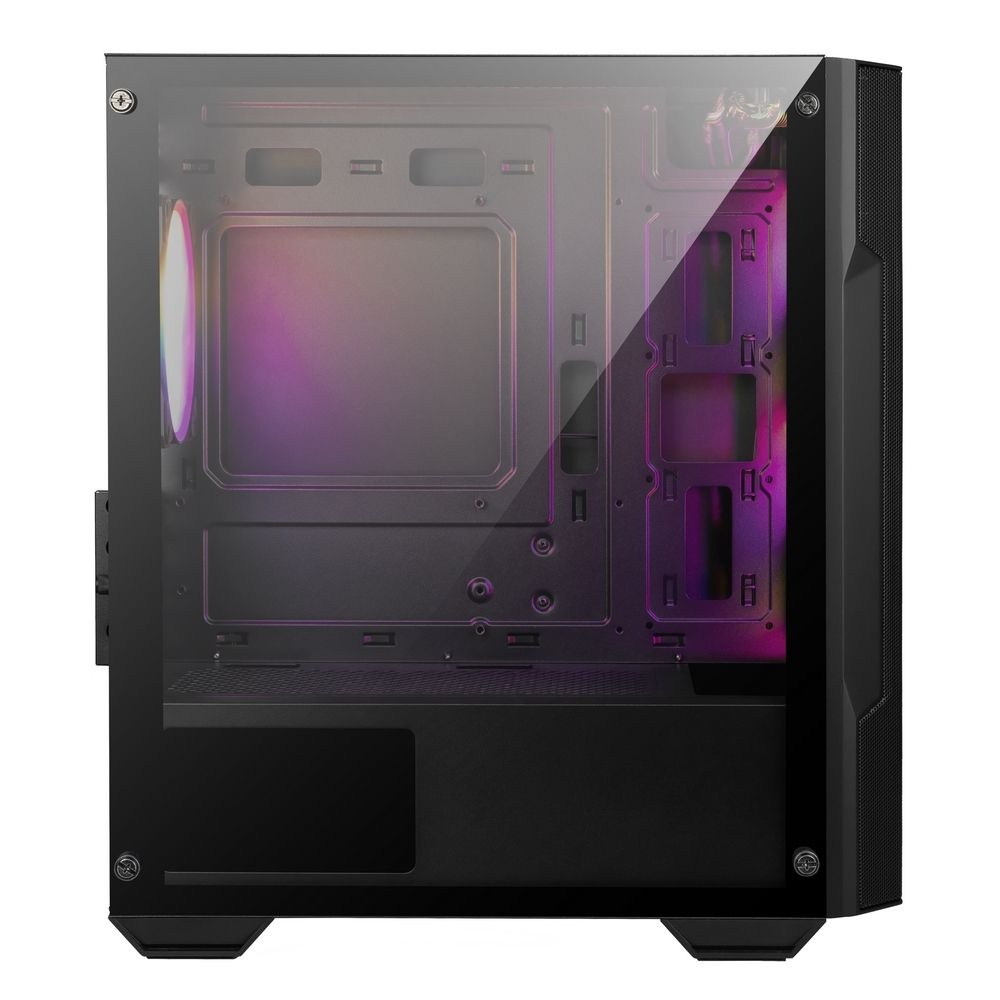 Компьютерный корпус без блока питания Case MSI MAG FORGE M100A, Mini-Tower, TG, 4x120mm ARGB, 2xUSB