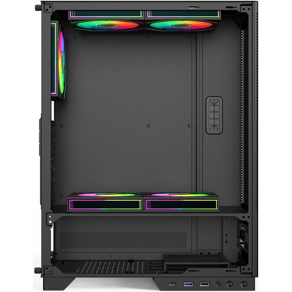 Компьютерный корпус ACD Citadel 108B ATX, Type-C + 2XUSB ports + HD audio combo, Mesh, TG, Black.