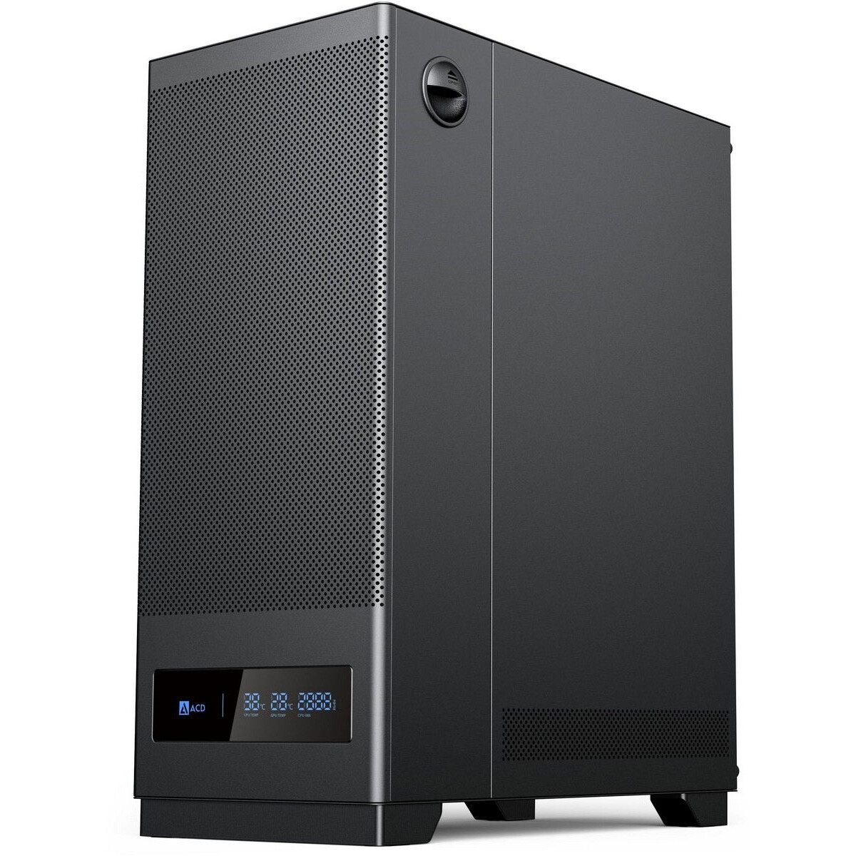 Компьютерный корпус ACD Citadel 108B ATX, Type-C + 2XUSB ports + HD audio combo, Mesh, TG, Black.