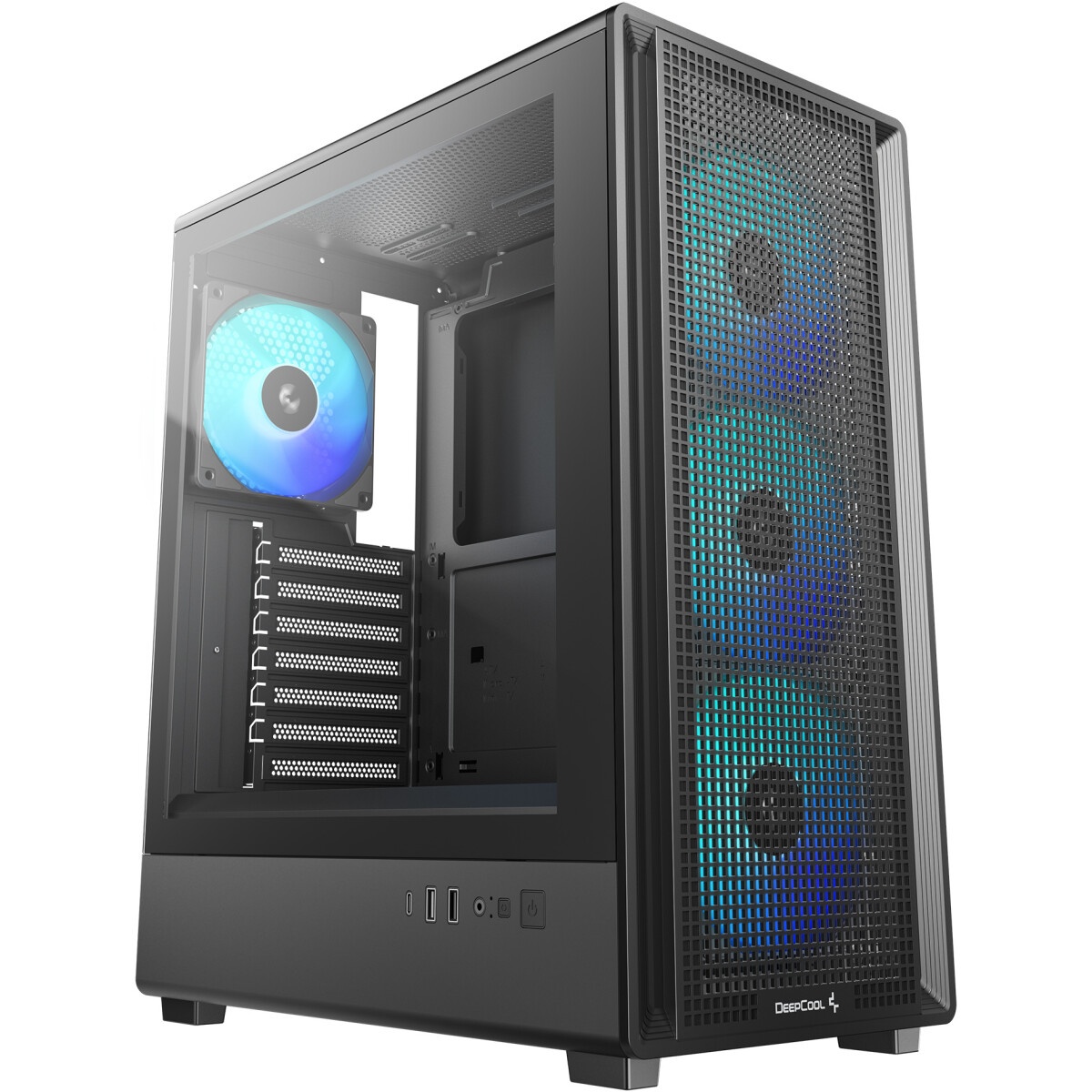 Компьютерный корпус ACD Citadel 108DB ATX, Type-C + 2 X USB ports + HD audio combo, Mesh, TG, Black