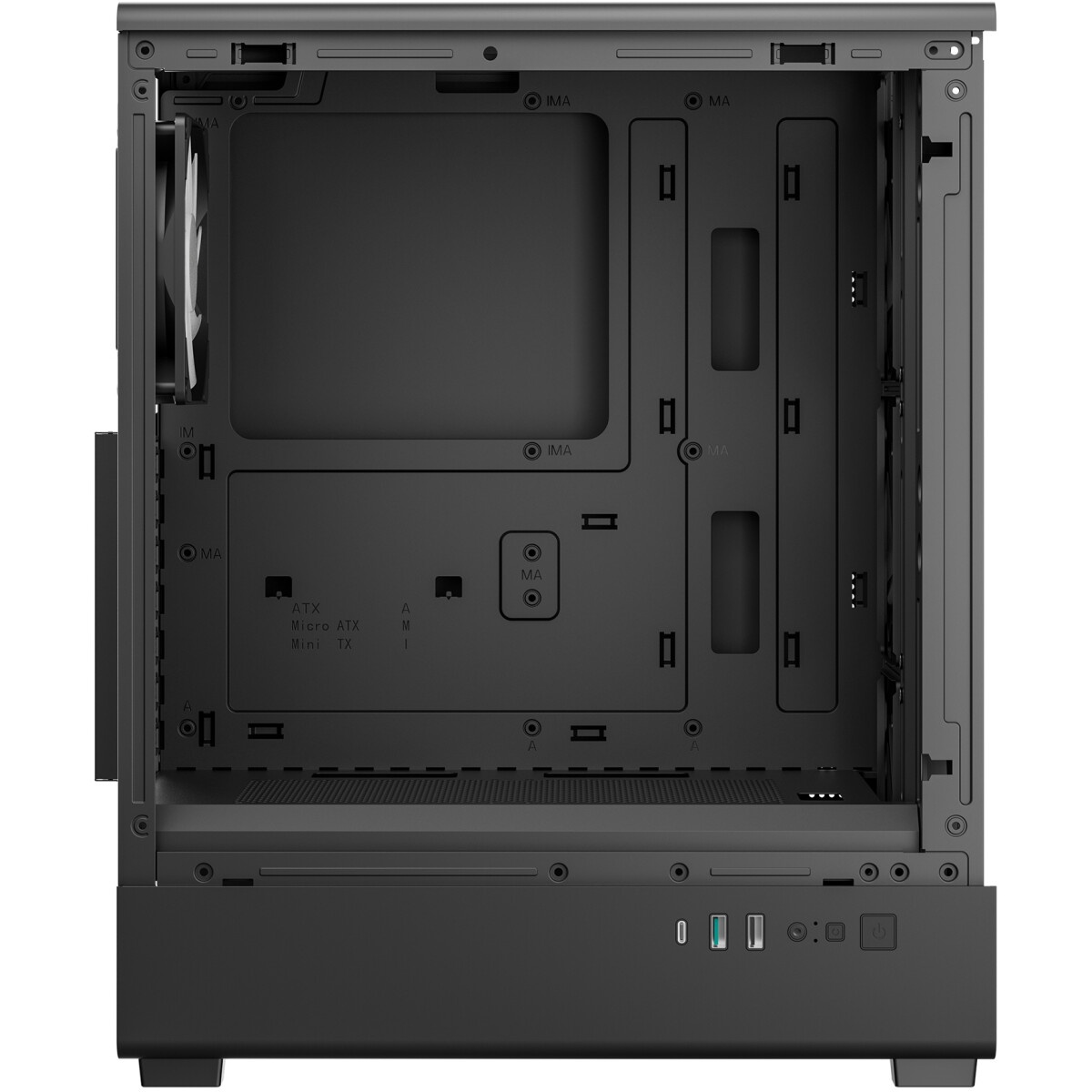 Компьютерный корпус ACD Citadel 108DB ATX, Type-C + 2 X USB ports + HD audio combo, Mesh, TG, Black