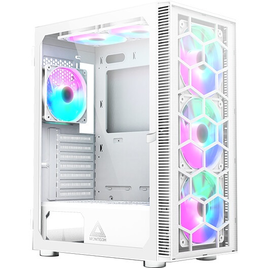 Компьютерный корпус ACD Citadel 108DW ATX, Type-C + 2 X USB ports + HD audio combo, Mesh, TG, White