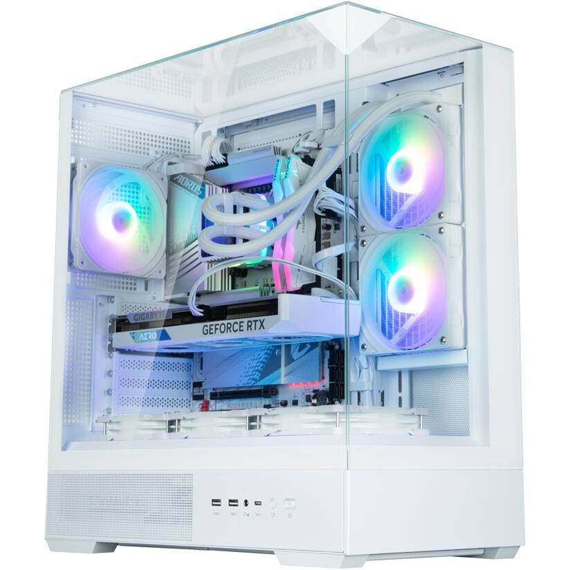 Компьютерный корпус ACD Citadel 108DW ATX, Type-C + 2 X USB ports + HD audio combo, Mesh, TG, White