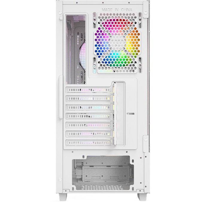 Компьютерный корпус ACD Citadel 108DW ATX, Type-C + 2 X USB ports + HD audio combo, Mesh, TG, White