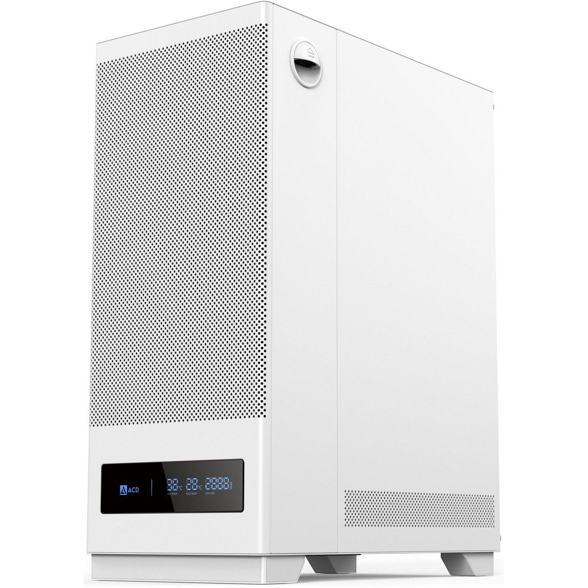 Компьютерный корпус ACD Citadel 108DW ATX, Type-C + 2 X USB ports + HD audio combo, Mesh, TG, White
