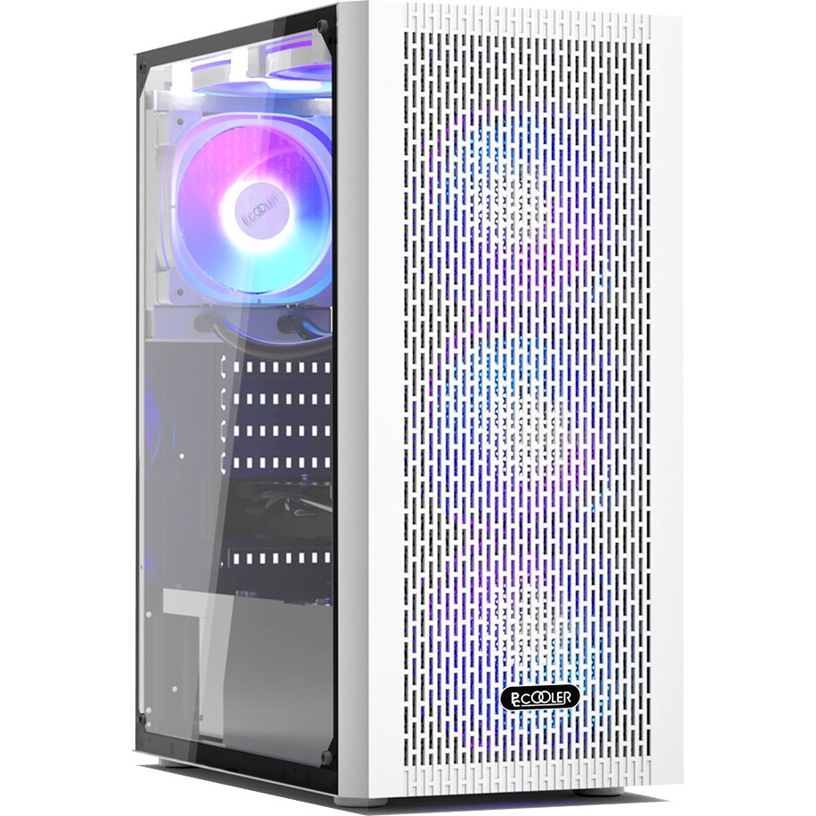 Компьютерный корпус ACD Citadel 108W ATX, Type-C + 2XUSB ports + HD audio combo, Mesh, TG, White.
