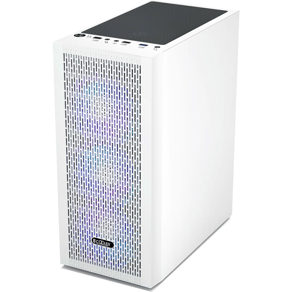 Компьютерный корпус ACD Citadel 108W ATX, Type-C + 2XUSB ports + HD audio combo, Mesh, TG, White.