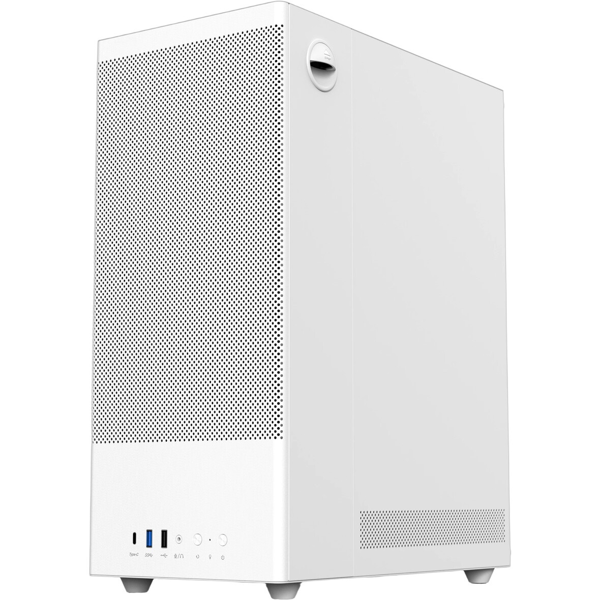 Компьютерный корпус ACD Citadel 108W ATX, Type-C + 2XUSB ports + HD audio combo, Mesh, TG, White.