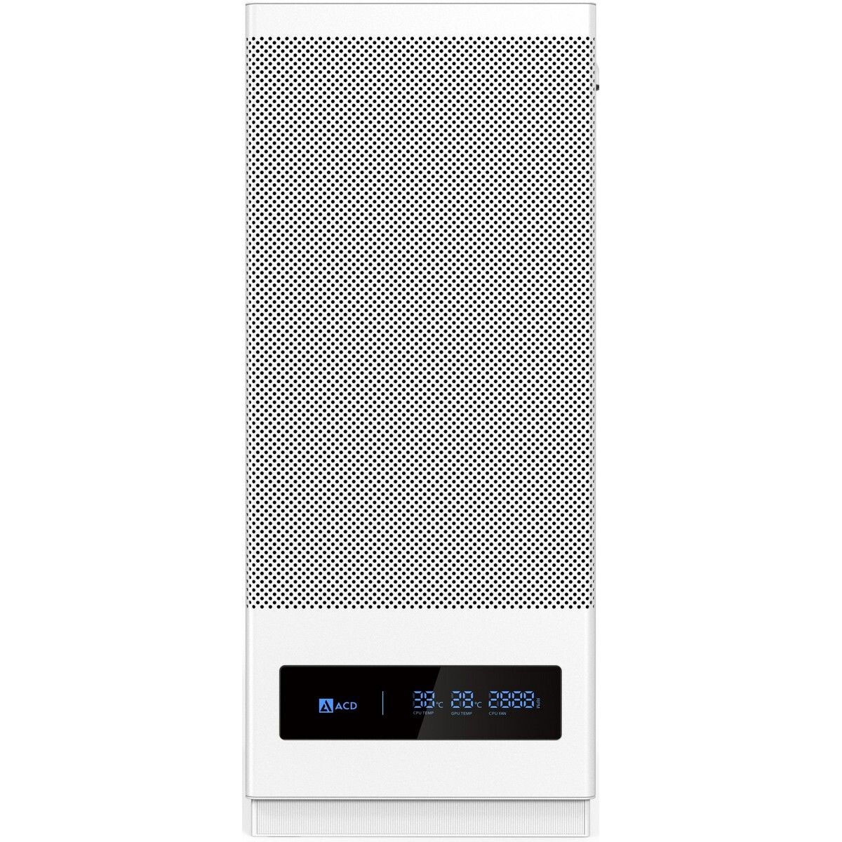 Компьютерный корпус ACD Citadel 108W ATX, Type-C + 2XUSB ports + HD audio combo, Mesh, TG, White.