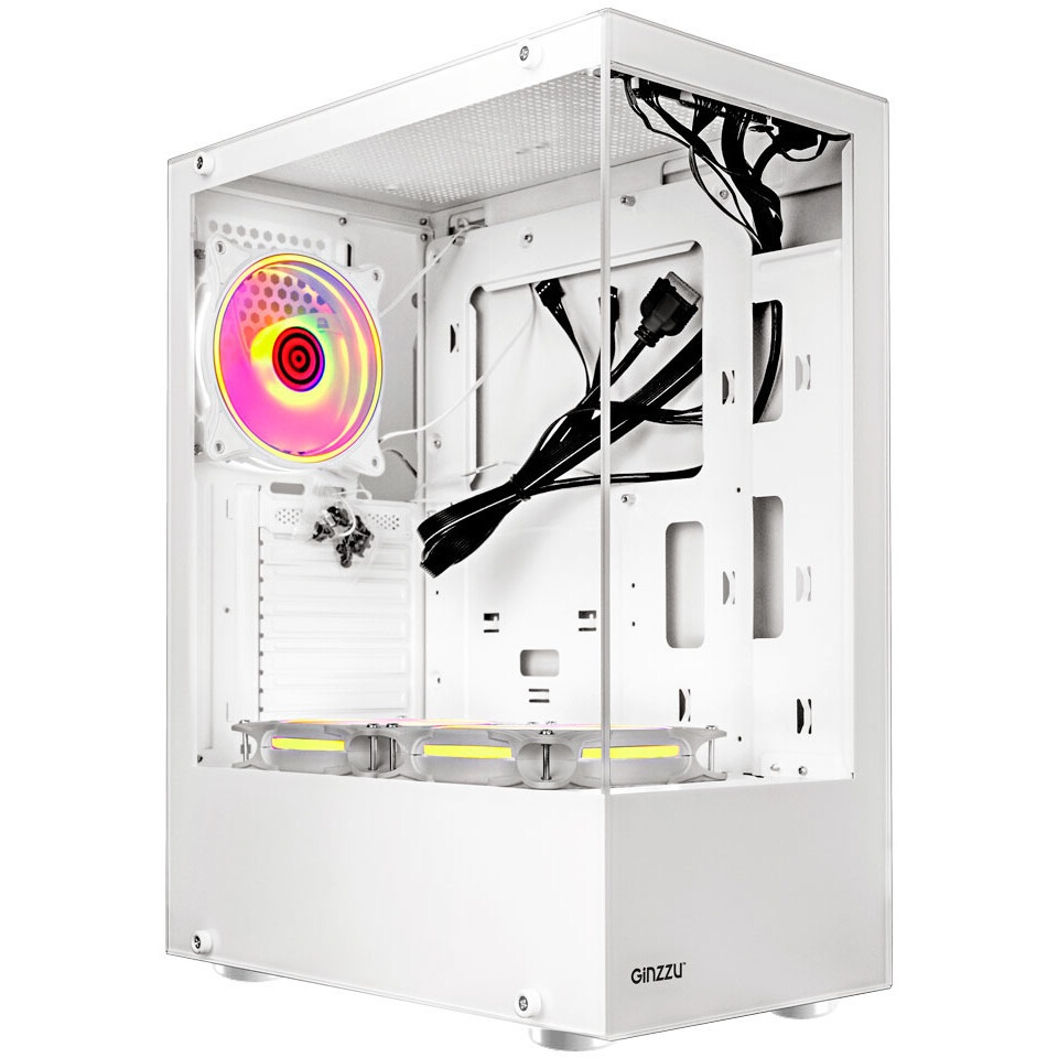 Компьютерный корпус Aerocool / Formula Crystal Z2 белый без БП ATX 5x120mm 1xUSB2.0 2xUSB3.0 audio b