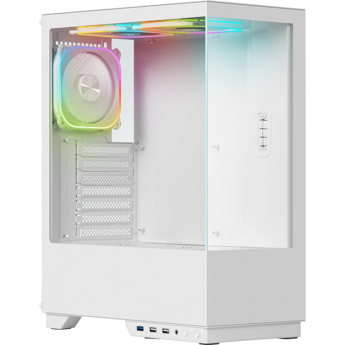 Компьютерный корпус Aerocool / Formula Crystal Z2 белый без БП ATX 5x120mm 1xUSB2.0 2xUSB3.0 audio b