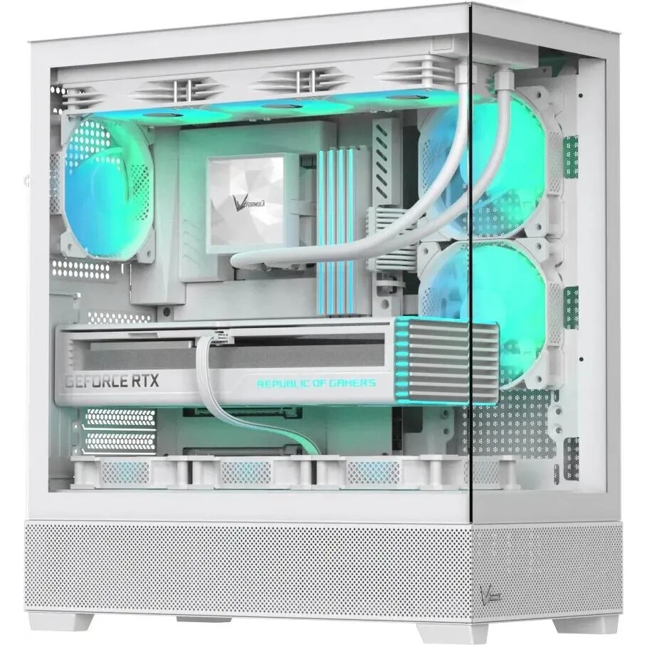 Компьютерный корпус Aerocool / Formula Crystal Z2 белый без БП ATX 5x120mm 1xUSB2.0 2xUSB3.0 audio b