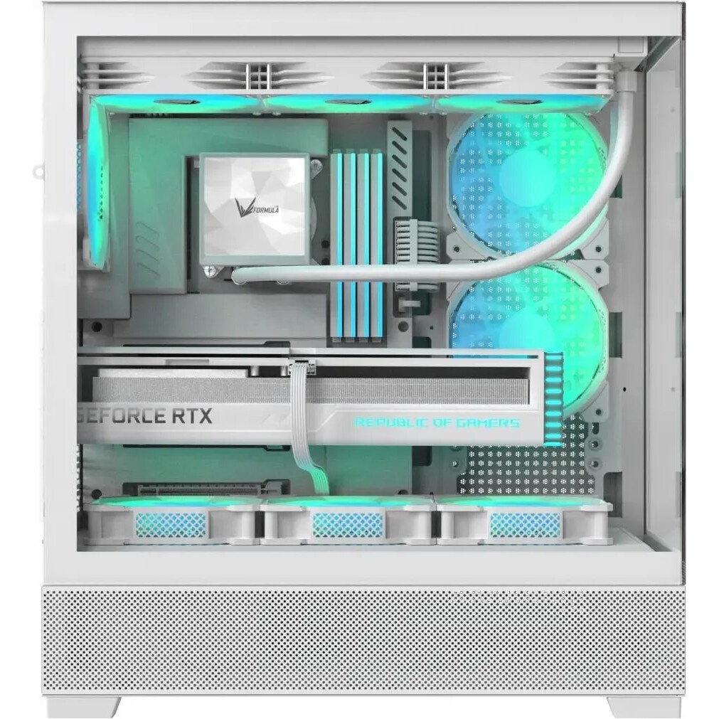 Компьютерный корпус Aerocool / Formula Crystal Z2 белый без БП ATX 5x120mm 1xUSB2.0 2xUSB3.0 audio b