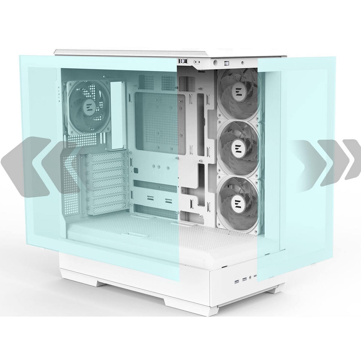 Компьютерный корпус Aerocool / Formula Crystal Z2 белый без БП ATX 5x120mm 1xUSB2.0 2xUSB3.0 audio b