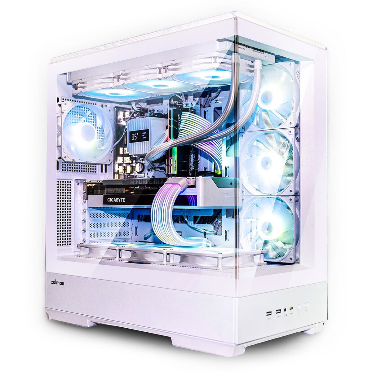 Компьютерный корпус Aerocool / Formula Crystal Z2 белый без БП ATX 5x120mm 1xUSB2.0 2xUSB3.0 audio b