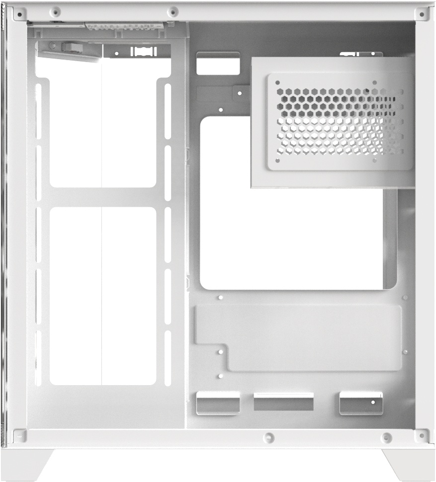 Компьютерный корпус AeroCool / Formula Crystal Z6M Floe белый без БП mATX 4x120mm 2xUSB3.0 audio bot