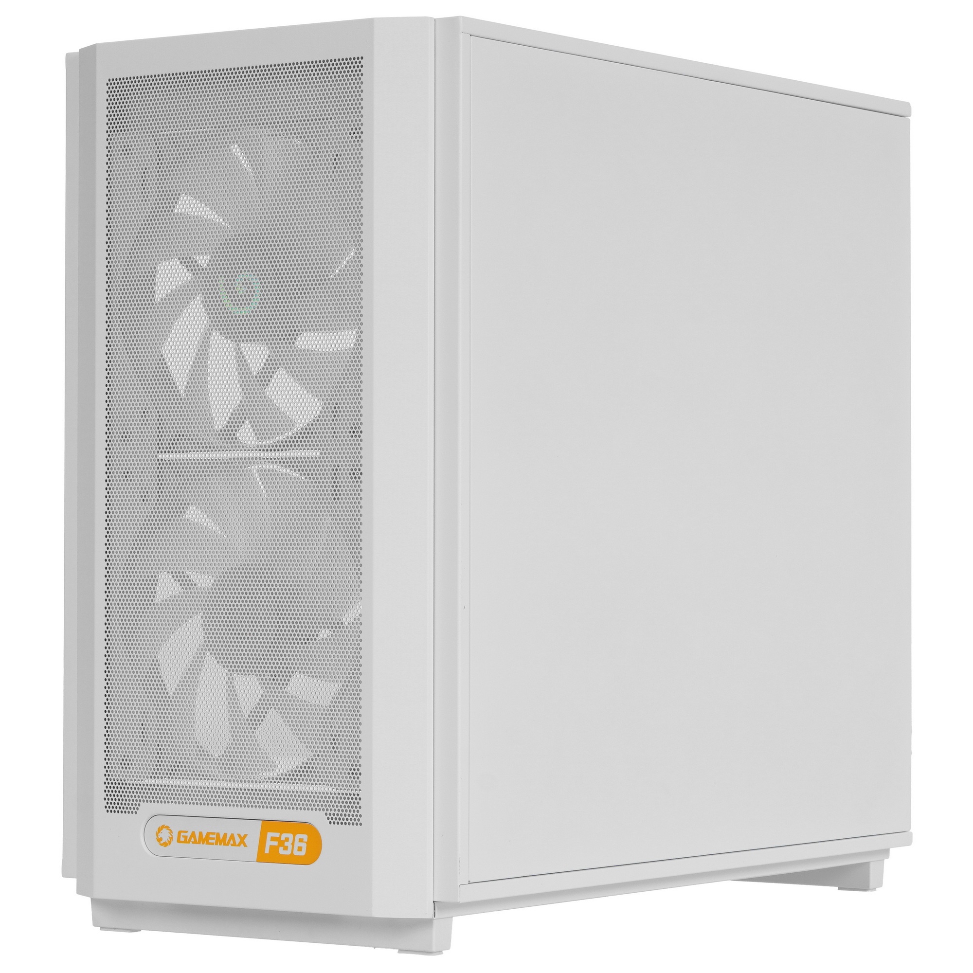 Компьютерный корпус без БП GameMax F36 WH (Midi Tower, ATX, Белый, 1*USB Type-C, 3*120мм)