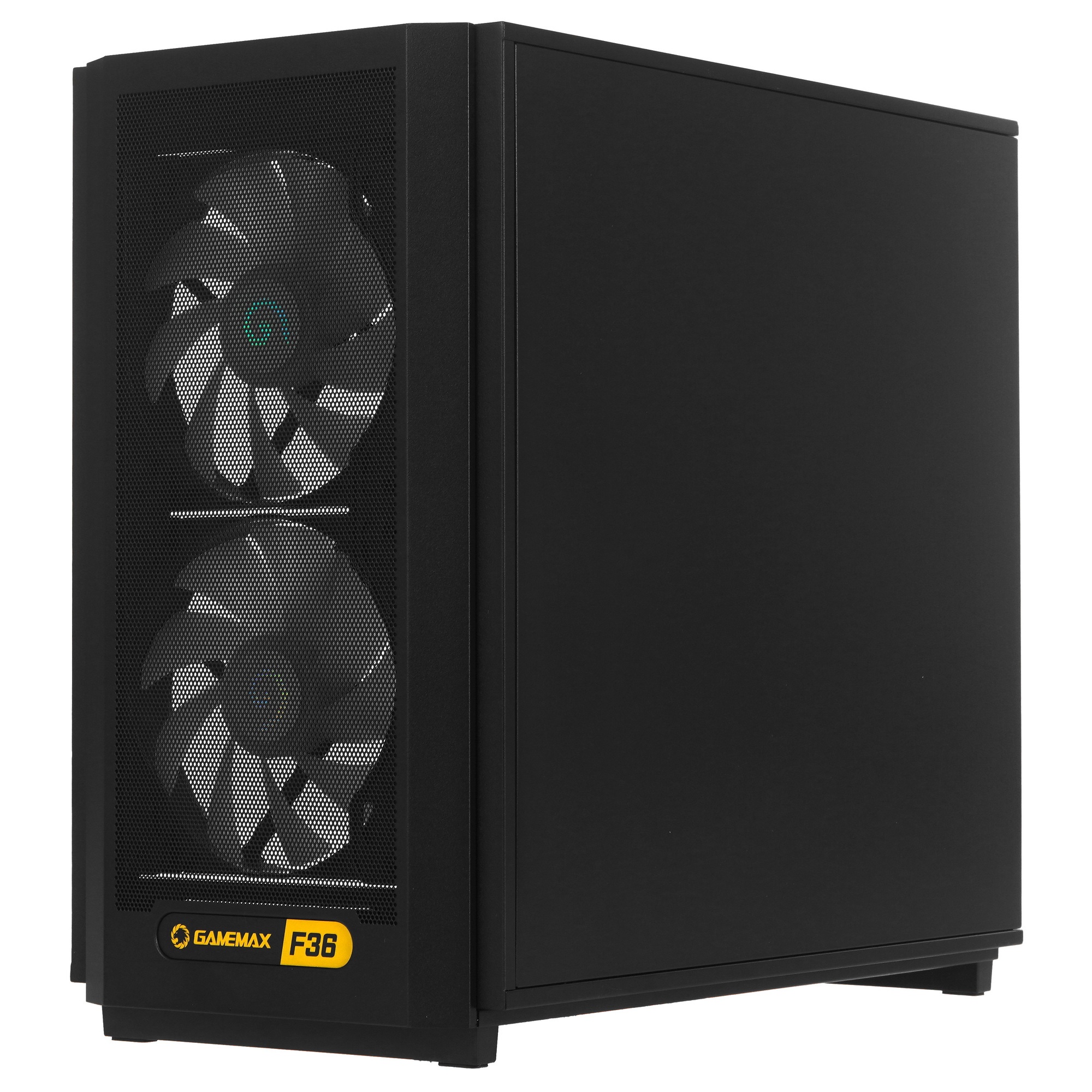 Компьютерный корпус без БП GameMax F36 BK (Midi Tower, ATX, Черный, 1*USB Type-C, 3*120мм)