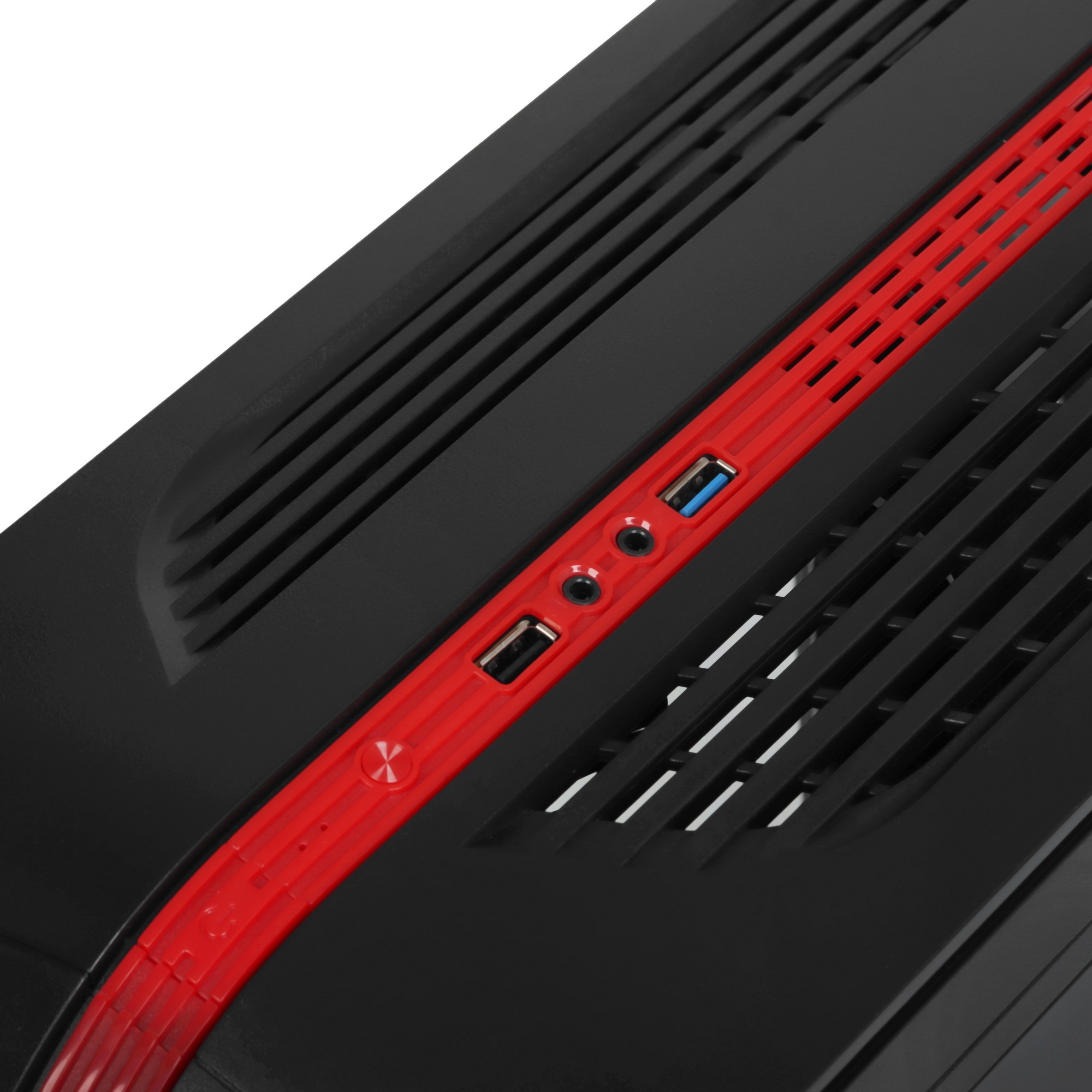 Компьютерный корпус GameMax Centauri Black Red без БП (ATX,Черн.-кр,USB3.0, Зак.стекло, 1*120мм. RGB