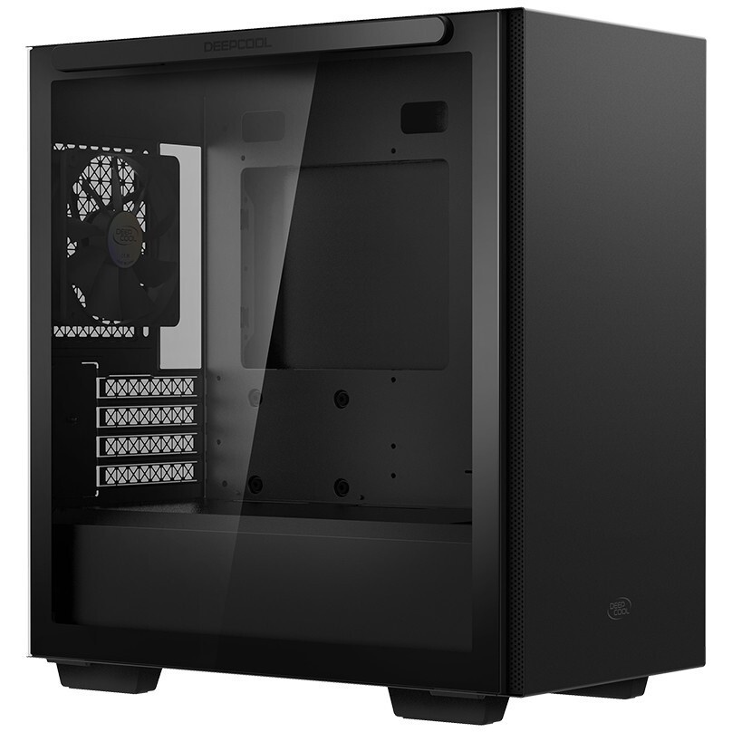 Компьютерный корпус Deepcool MACUBE 110 BK без БП, боковое окно (закаленное стекло), черный, mATX