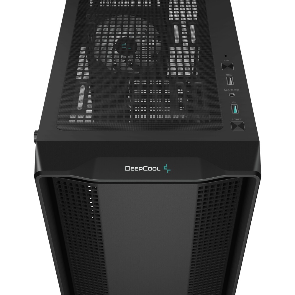 Компьютерный корпус Deepcool MACUBE 110 BK без БП, боковое окно (закаленное стекло), черный, mATX